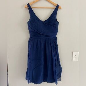 J. Crew Elegant Blue Sleeveless Mini Dress